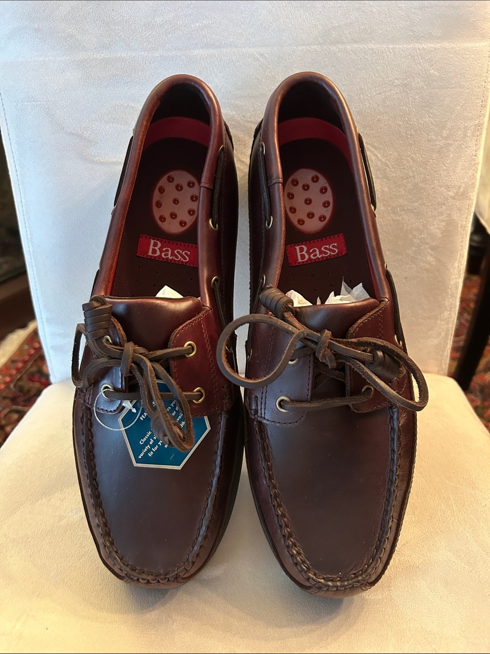Bass Men’s Dark Brown Leather Boat Shoes